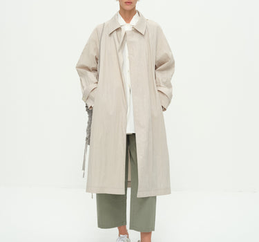 Essential Spring Travel Item: Natural Wrinkled Cotton Windbreaker