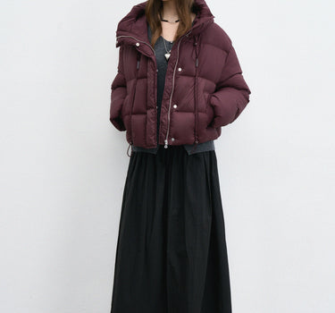 Women’s Soft Fluffy Short Hooded Down Jacket