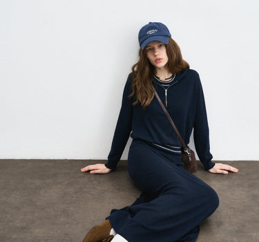 Casual Chic Knit Top and Skirt Matching Set