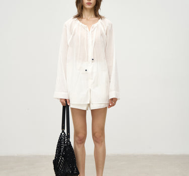 Round Neck Sun Shirt & Shorts Lounge Set