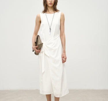 Irregular-Cut Waist-Cinched Summer Dress