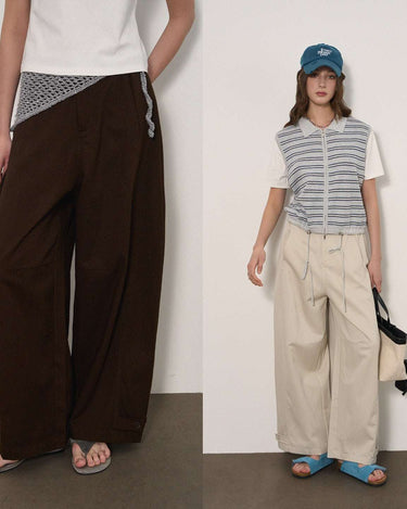 Soft Cotton-Blend Casual Trousers with Relaxed Fit