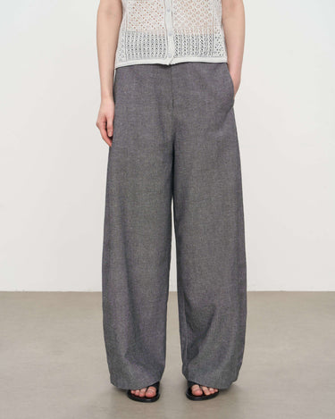 Minimalist Earth Tone Wide-Leg Pants