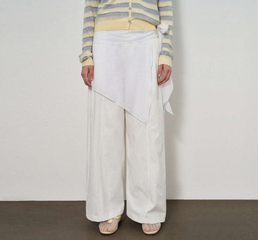 Asymmetric Skirt Curtain with Side-Tie Detail