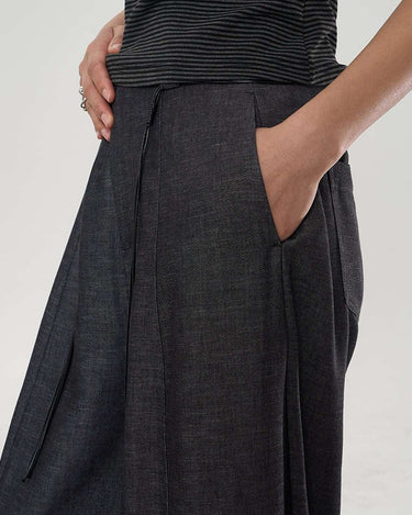 Breathable Linen Blend Wide-Leg Pants