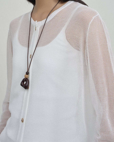 Simple Openwork Knit Sweater