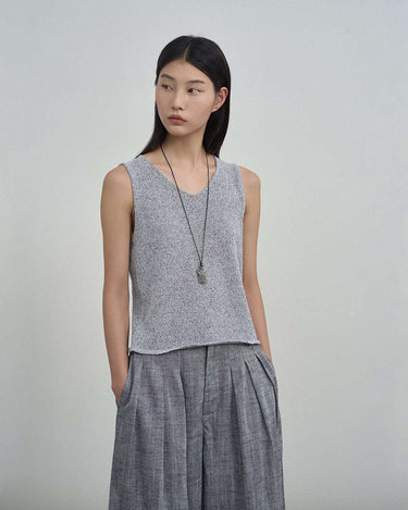 Patterned Knit Vest for Lightweight Summer Style