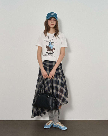 Playful Puppy and Rocking Horse T-Shirt for Casual Style