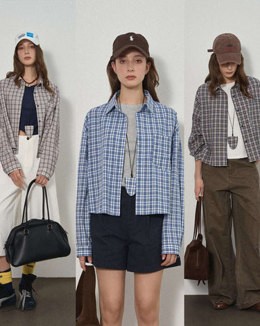 Classic Retro Plaid Shirt with Vintage Charm