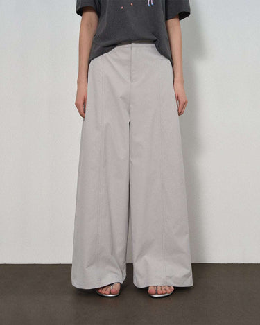 Classic High-Waisted Pants with A-Line Silhouette