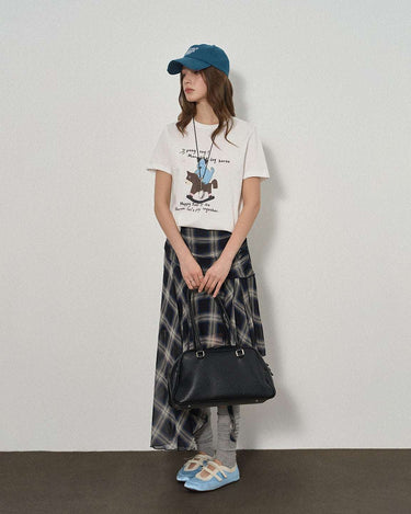 Sweet-Edgy Asymmetric Plaid Skirt for Everyday Style