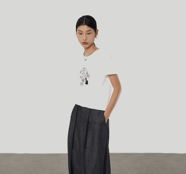 Zebra Print T-Shirt with Embroidery and Sequins