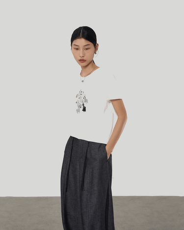 Zebra Print T-Shirt with Embroidery and Sequins