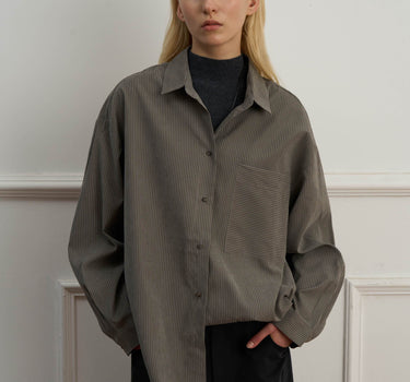 Vintage Striped Oversized Shirt for Women