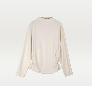 Elegant Long Sleeve Wool Blend Thermal Top