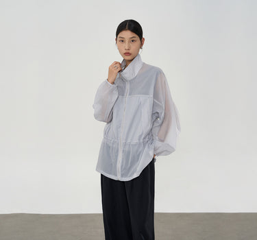 Drawstring Mid-Length UV Protection Jacket