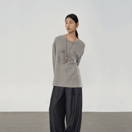 Printed Pattern Cotton T-Shirt with Sunflower Detail