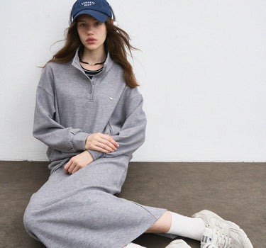 Modern Cropped Hoodie and Split Hem Skirt Set