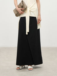 Irregular Split A-Line Skirt for Daily Styling