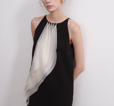 Color-Block Sleeveless Occasion Dress
