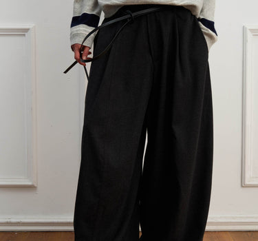 High-Waisted Wide-Leg Pants with Elegant Drape