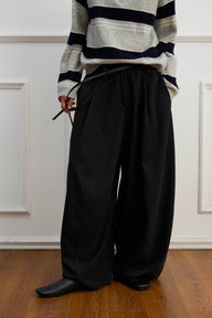 High-Waisted Wide-Leg Pants with Elegant Drape
