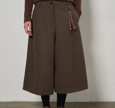 Elegant Wool Blend Wide-Leg Fall/Winter Pants