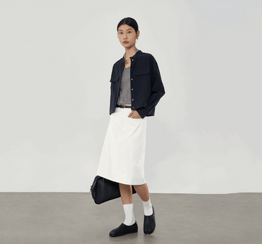 High-Waisted Versatile A-Line Skirt