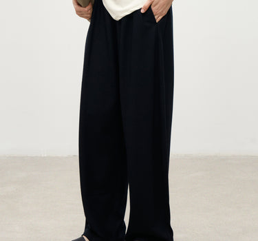Natural Wool Pants with a Flattering Curved Leg Cut