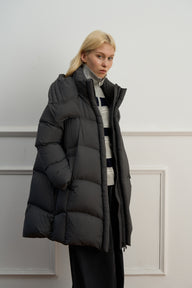 Premium Duck Down Hooded Coat for Effortless Style