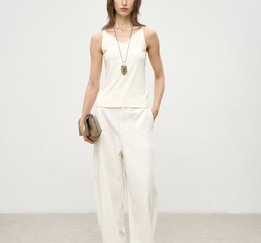 Minimalist Spaghetti Strap Ribbed Tank Top