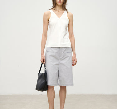 Zipper V-Neck Slimming Undershirt for Women