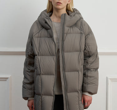 90% White Duck Down Zipper Hooded Jacket