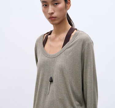 Women’s U-Neck Two-Piece Long-Sleeve T-Shirt