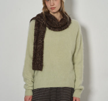 Plush Mohair Round-Neck Oversized Winter Sweater