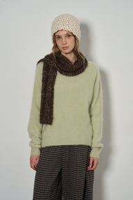 Plush Mohair Round-Neck Oversized Winter Sweater