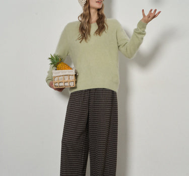 Plush Mohair Round-Neck Oversized Winter Sweater