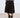 High-Waisted Oversized Belted Vintage Leather Skirt