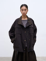 Color-Block Collar Jacket with Modern Edge
