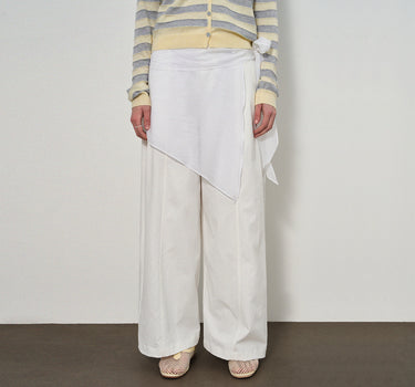 Asymmetric Skirt Curtain with Side-Tie Detail