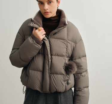 Cropped 90% Down Winter Jacket