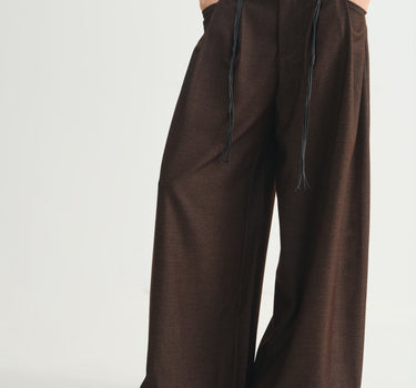 Women’s Flowy Wide-Leg Pants with Drawstring Waist
