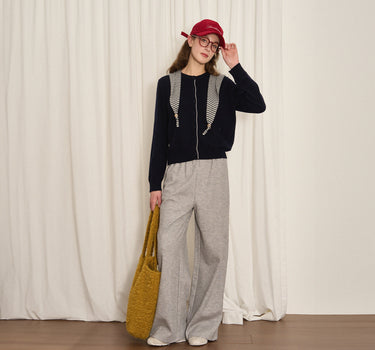 Soft Wool-Blend Cardigan and Shawl Set