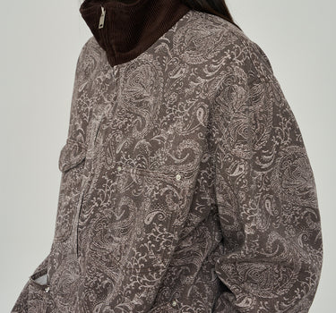 Chic Spring–Fall Paisley Layering Coat