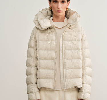 Lightweight Cropped Goose Down Jacket