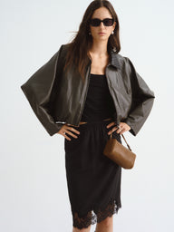 Women’s Sleek Cropped Street-Style Jacket