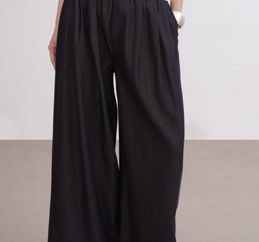 Denim-Style Wide-Leg Casual Pants