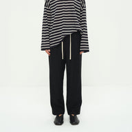 Stilvolle und bequeme Freizeithose aus Wolle mit verstellbarer Passform