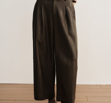 Matte Faux Leather Cropped Pants