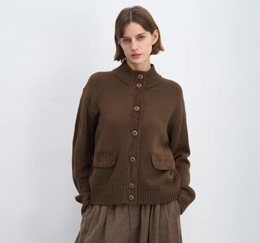 Vintage Stand Collar Wool Sweater